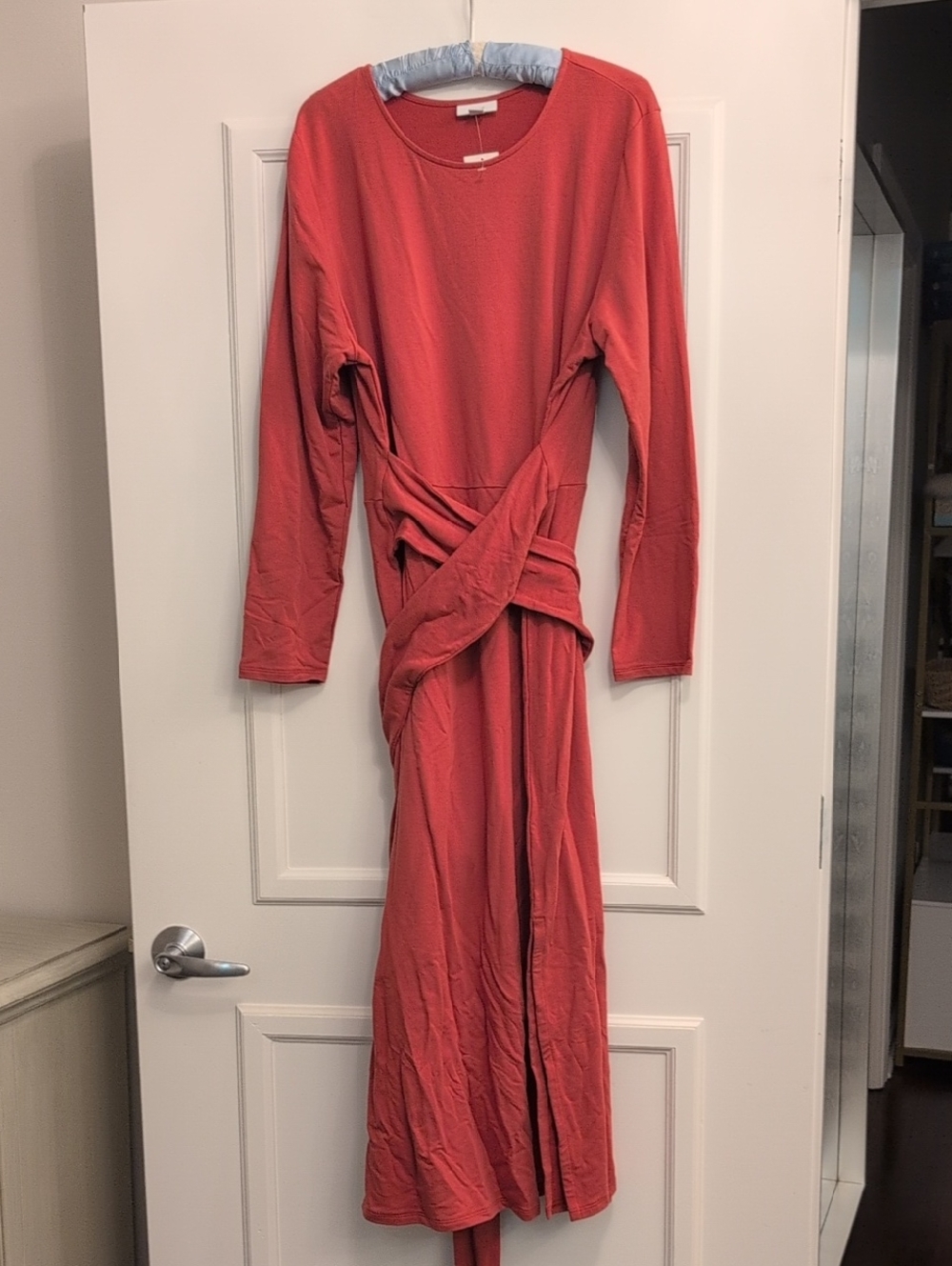 J. Jill Long Sleeve Dress in Coral of